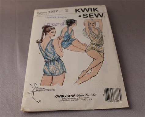 Vintage Pattern Misses Sleep Teddy Lingerie Kwik Sew Etsy