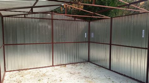 Сарай из металла (профнастила): процесс изготовления с фото