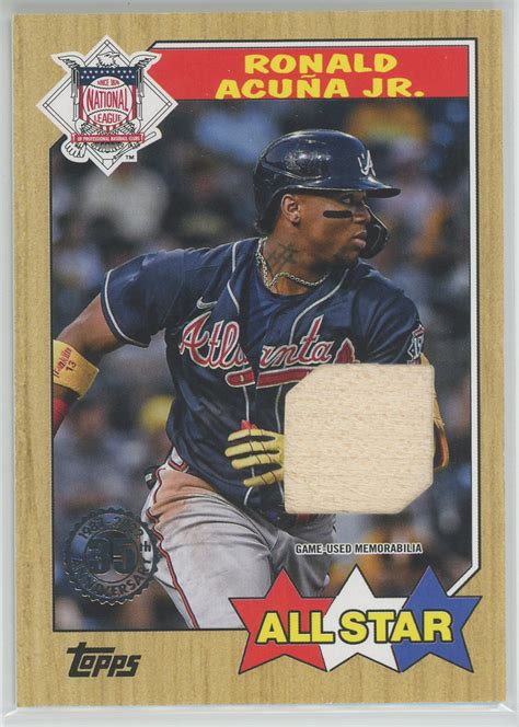 2022 Topps 87 Topps All Star Relics 87ASR RA Ronald Acuna Jr Braves