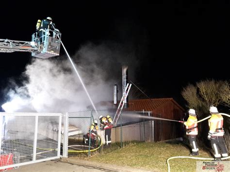 B Vollbrand Hackschnitzelbunker Freiwillige Feuerwehr Bingen