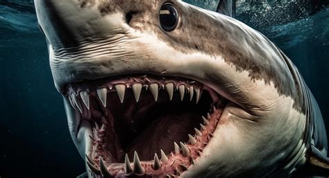 Quantos Dentes Tem Tubarão - Os dentes de um tubarão | imagem Premium gerada com IA