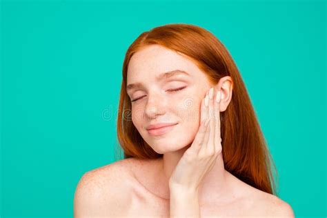 Advertising Concept Close Up Portrait Of Nude Natural Nice Att Stock Photo Image Of Collagen