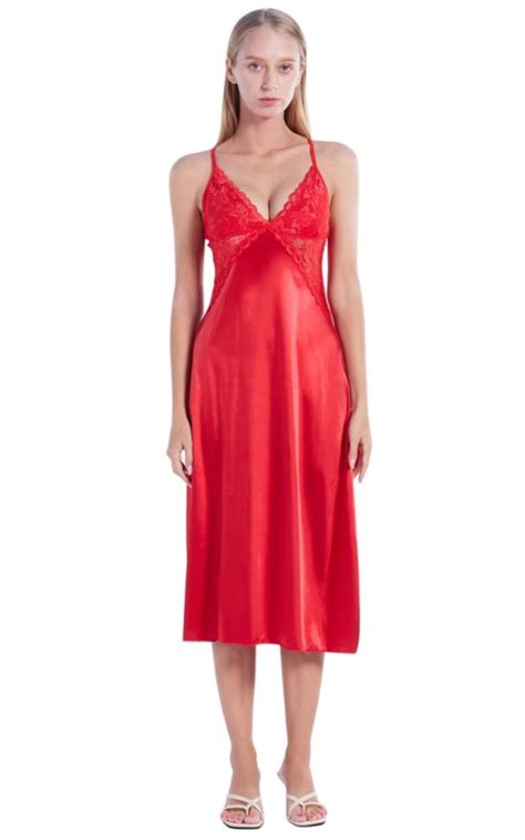 Sunsent Women S Sleepwear Sexy Lingerie Nightgown Lace Chemise Satin Slip Silk Negligee Nightie