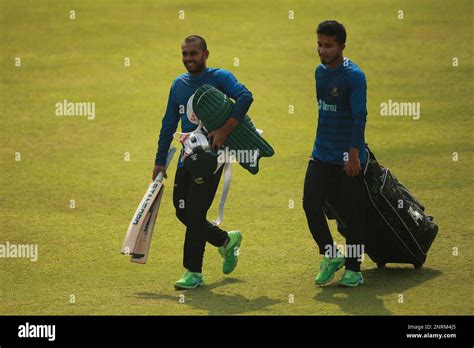 Mehedi Hasan Miraz During Practice As Bangladesh One Day International