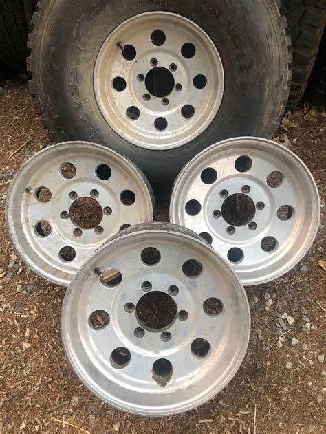 16x6 Dually Wheels Polished Alcoa Style Chevy Gmc Older 58 Off
