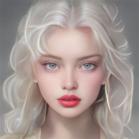 Photorealistic Of A Woman With Blonde Hair And Blue Eyes A Painting By Monirdev Digital