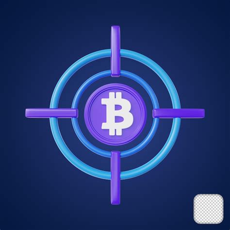 Premium Psd Bitcoin Target For Business And Finance 3d Illustration