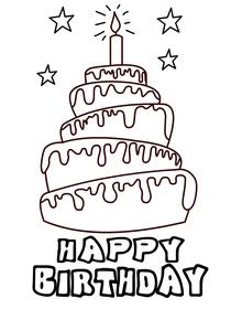 Free Printable Birthday Coloring Cards Cards, Create and Print Free ...