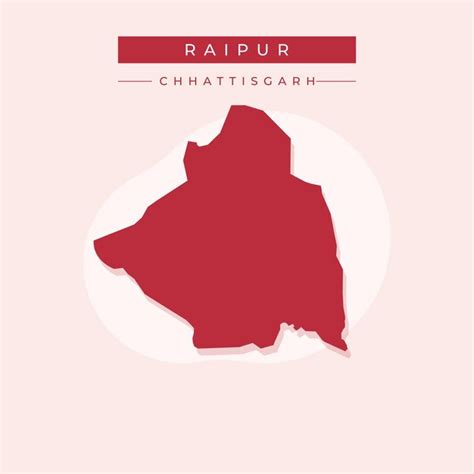 Premium Vector Vector Map Of Raipur Illustration