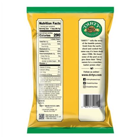 Dirty Potato Chips Sour Cream And Onion Kettle Chips 2 Oz Frys Food