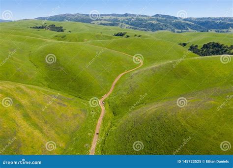 Aerial View Of Rolling Hills In Tri Valley Northern California Stock