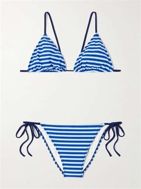 LIDO Venti Striped Triangle Bikini NET A PORTER