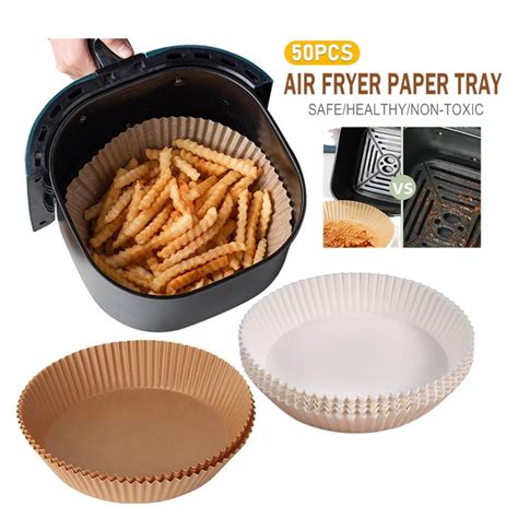 Buy Air Fryer Disposable Paper Liner 50pcs Air Fryer Liners Round Non