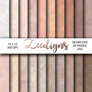 Nude Hues Watercolor Digital Seamless Scrapbook Printable Paper