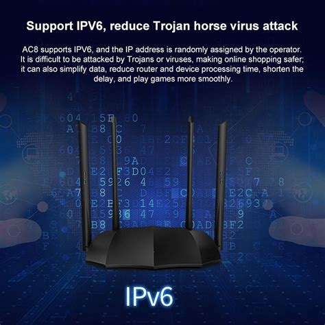 Tenda AC8 AC1200 2.4 / 5GHz Dual-Band Gigabit Port Wireless Router ...