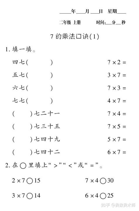 九九乘法表 乘法口诀 全攻略 知乎