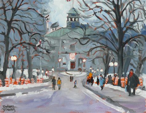 Darlene Young Canadian Artist 585 Mcgill University Winter Scene