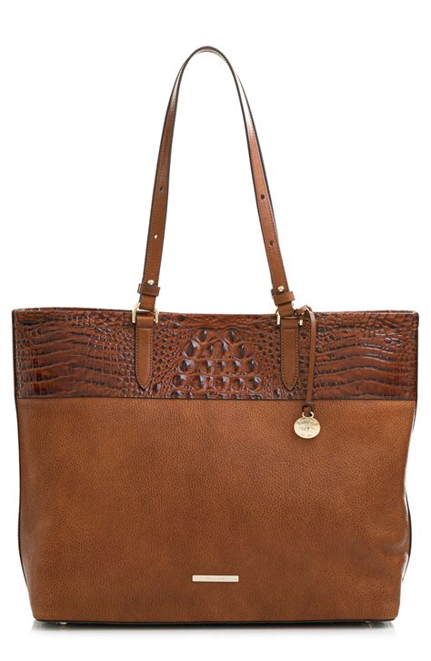 Brahmin Tansey Croc Embossed Leather Tote Editorialist