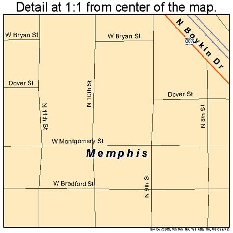 Memphis Texas Street Map 4847616