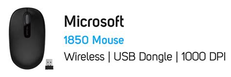 خرید، قیمت و مشخصات ماوس بی سیم مایکروسافت مدل Microsoft 1850 | فروشگاه ...