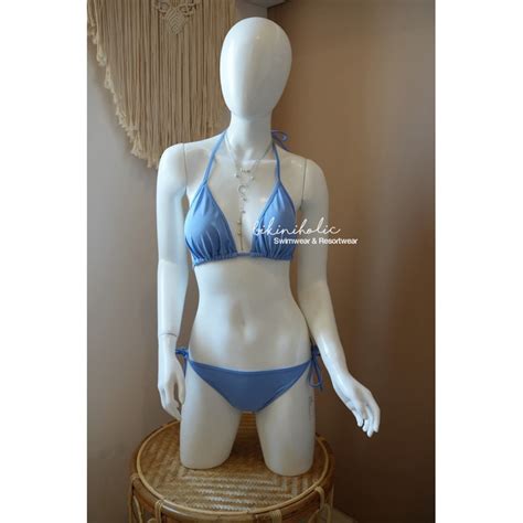 Jual Bikiniholic Bikini Basic Baby Blue Swimwear Bikini Shopee Indonesia