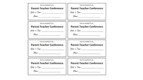 Editable Parent Teacher Conference Parent Teacher Conference