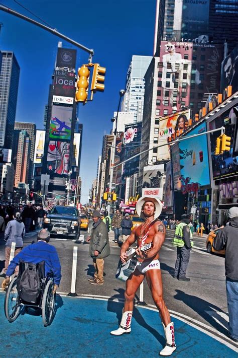 Nyc Naked Cowboy Editorial Stock Photo Image Of Tourists