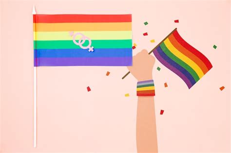 Premium PSD Gay Pride Background With The Rainbow Flag