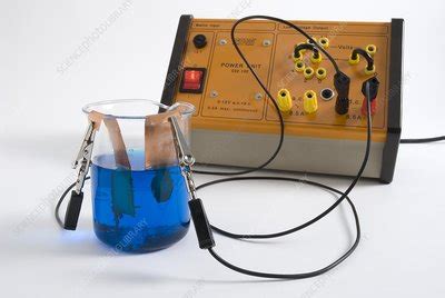 Copper Sulphate Electrolysis Stock Image C Science Photo