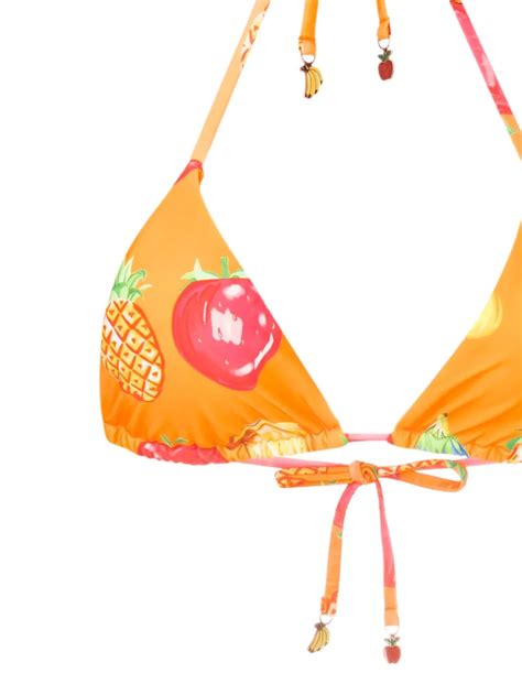 Amir Slama Fruit Print Two Piece Bikini Set Orange Farfetch