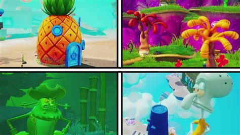 SpongeBob Battle For Bikini Bottom Rehydrated All Level Intro Cutscenes YouTube