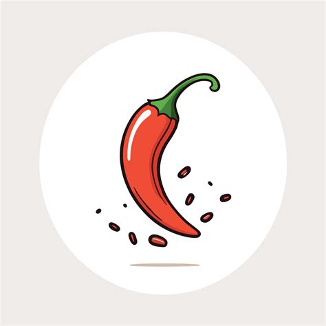 Red Hot Chilli Pepper Clip Art Illustration Vector Design Vector Art At Vecteezy