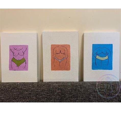 Nude Female Body Positive Canvas Art Etsy Uk
