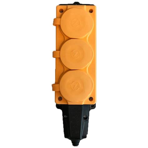 Колодка штепсельная для удлинителя NE-AD, 3 г-н с/з с крышками 16А ...