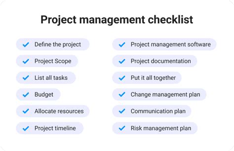 Project Management Checklist Key Points Bordio