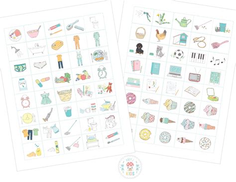 kids printable routines chore chart digital file etsy