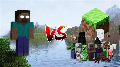 Herobrine Vs Mobs And Mutant Mobs And Minecraft Enititys Herobrine