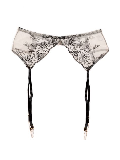Compre Cinta Liga Tule Bordado Silhuetas Aqui Na Lingerie Artesanal Aglaia Brasil