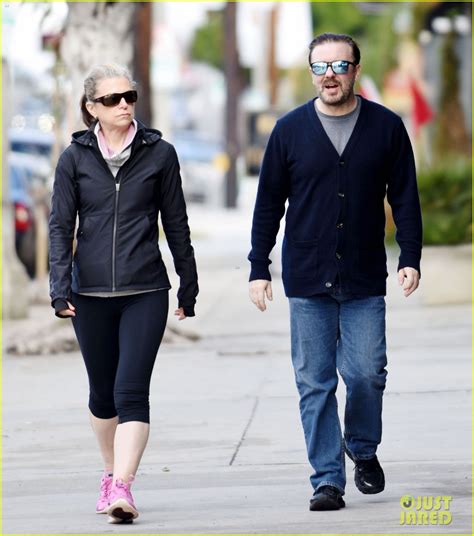 Photo: ricky gervais wife jane fallon step out before the globes 04