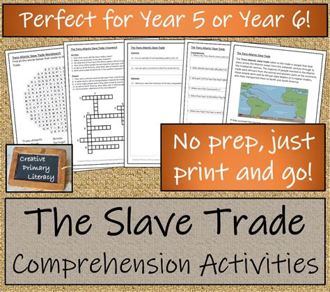 UKS2 Trans Atlantic Slave Trade Reading Comprehension Activity