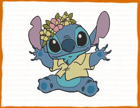 Lilo And Stitch Filled Embroidery Design 3 Instant Download Etsy