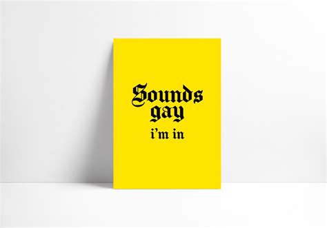 IMPRIMIR SÓLO Suena Gay Estoy en A o A Arte mural Etsy España