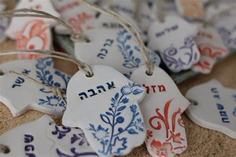 Ceramic Hamsa Decoration Hebrew Hamsa Personalized Hamsa Hamsa