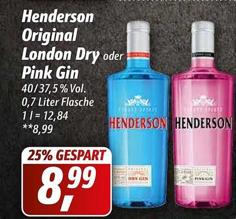 Henderson Original London Dry Oder Pink Gin Angebot bei Simmel ...