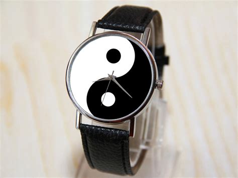 Yin Yang Watches Women Watches Mens Watches Black And Etsy