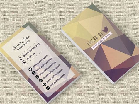 Social Media Business Card Template Free