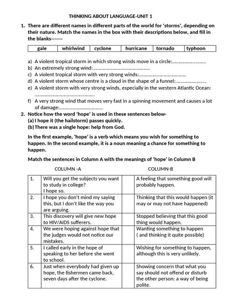 English Homework Document Pdf Tropical Cyclones Storms