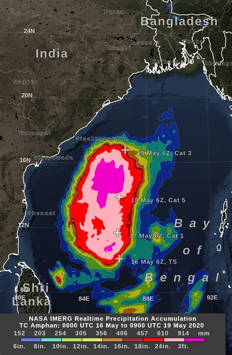 NASA Measures Rainfall from Cyclone Amphan | NASA Applied Sciences