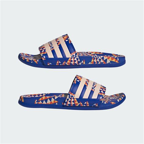 Adidas Adilette Comfort Slides Blue Adidas Uae