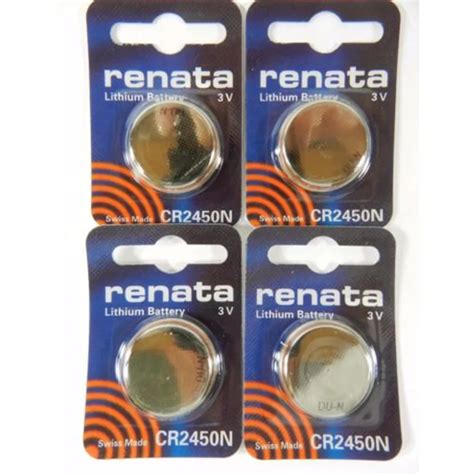 4pcs/lot renata lithium Battery CR2450 CR2450N 3V original brand renata ...